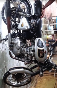 Silver Black Royal Enfield Classic 500