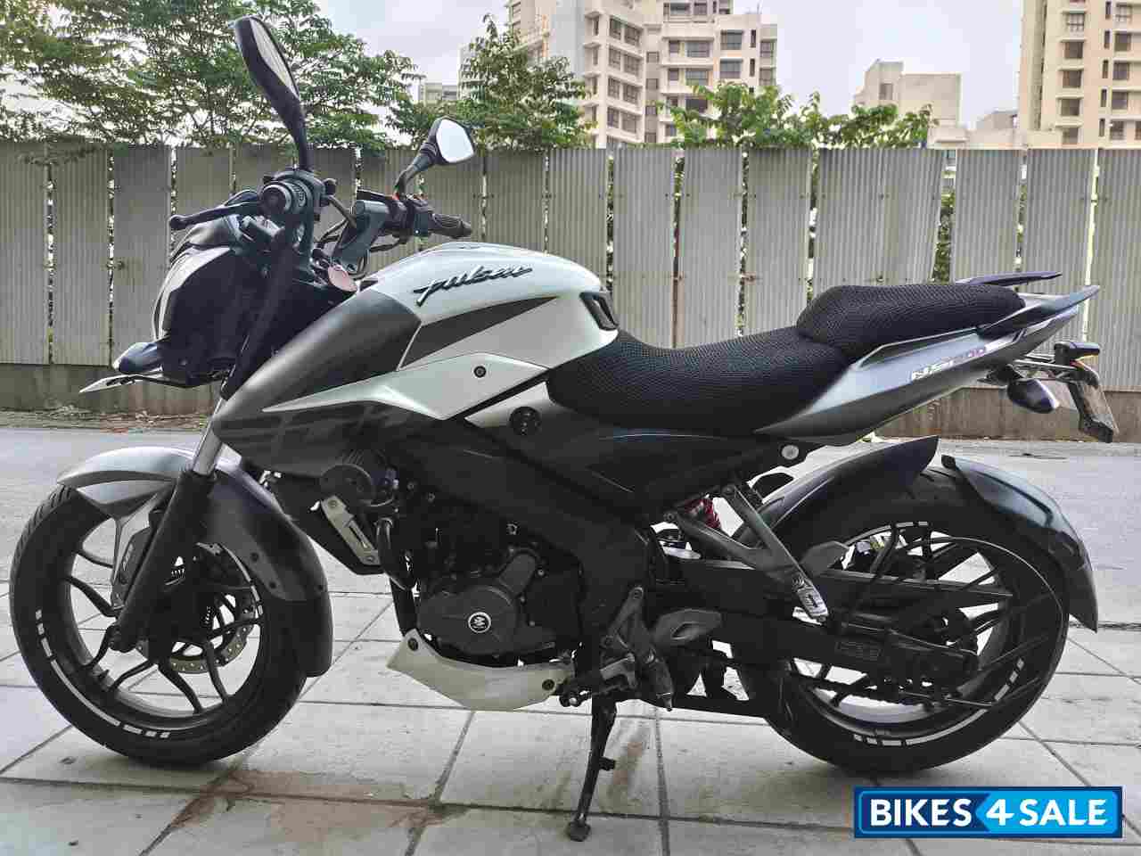 White & Gray Bajaj Pulsar 200 NS ABS