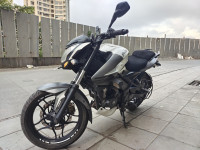 White & Gray Bajaj Pulsar 200 NS ABS