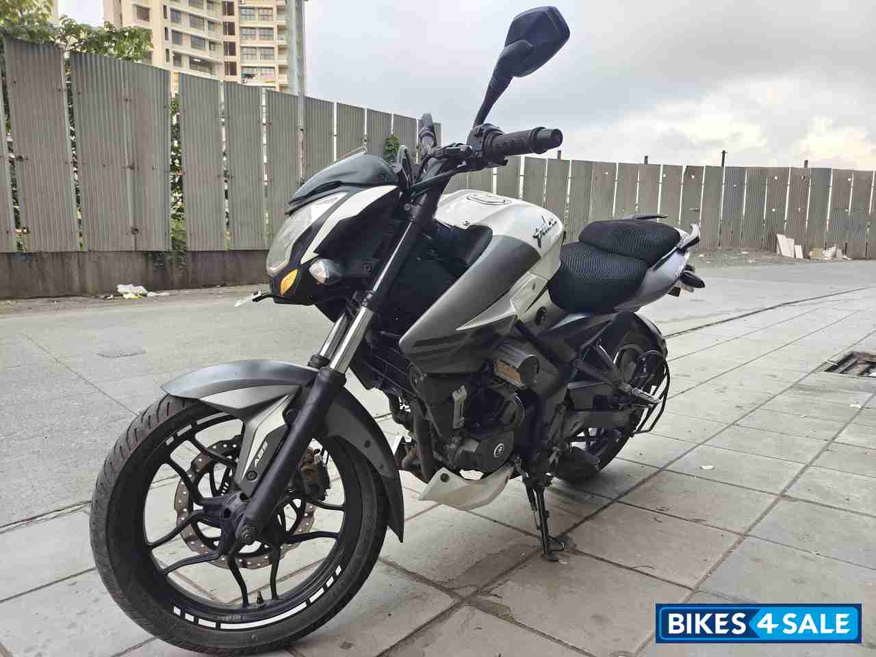 White & Gray Bajaj Pulsar 200 NS ABS