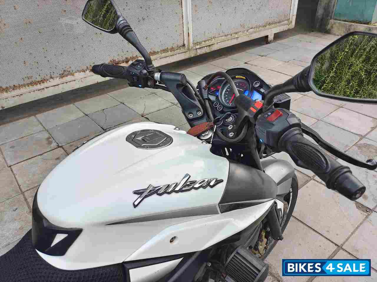 White & Gray Bajaj Pulsar 200 NS ABS