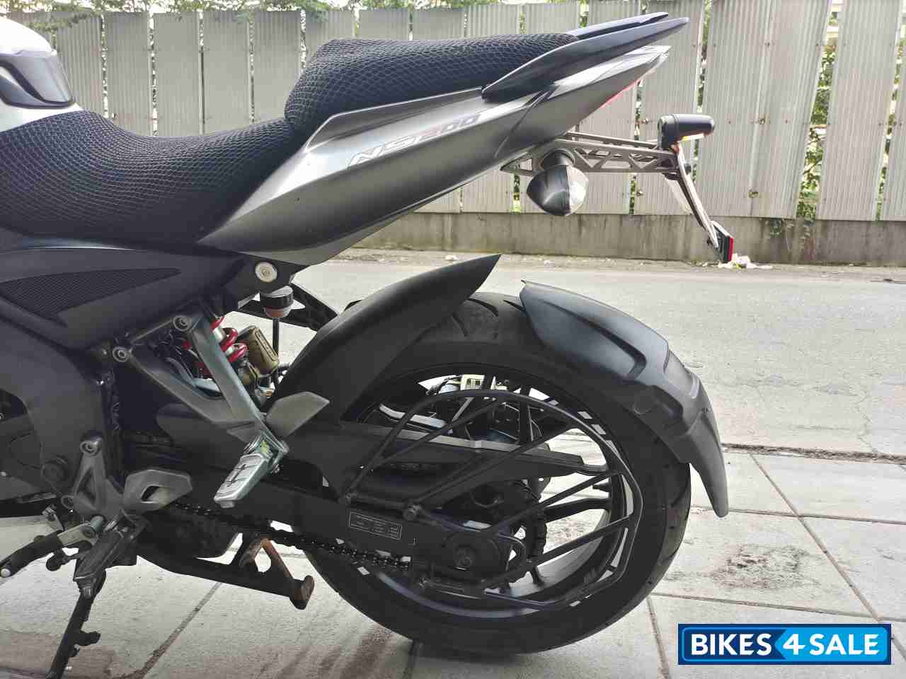 White & Gray Bajaj Pulsar 200 NS ABS