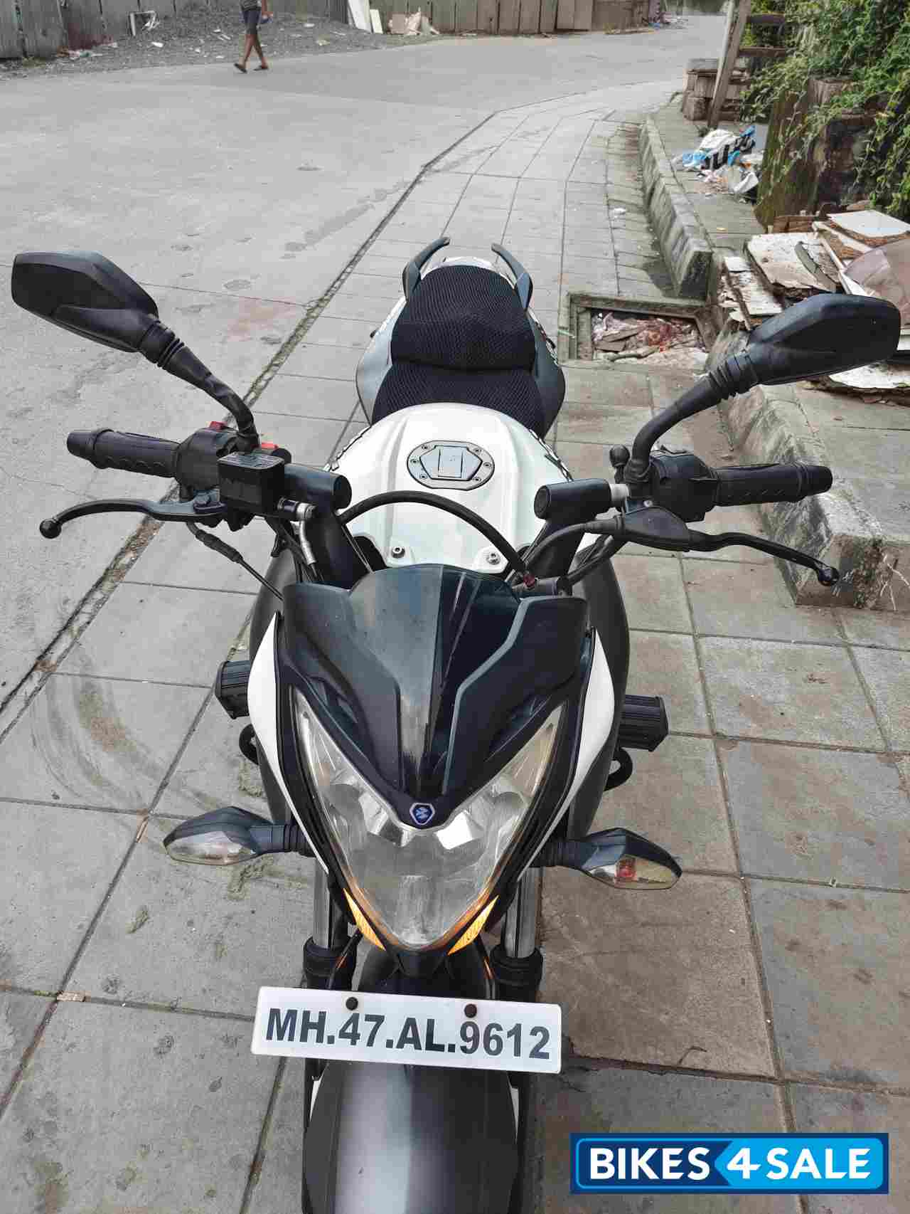 White & Gray Bajaj Pulsar 200 NS ABS