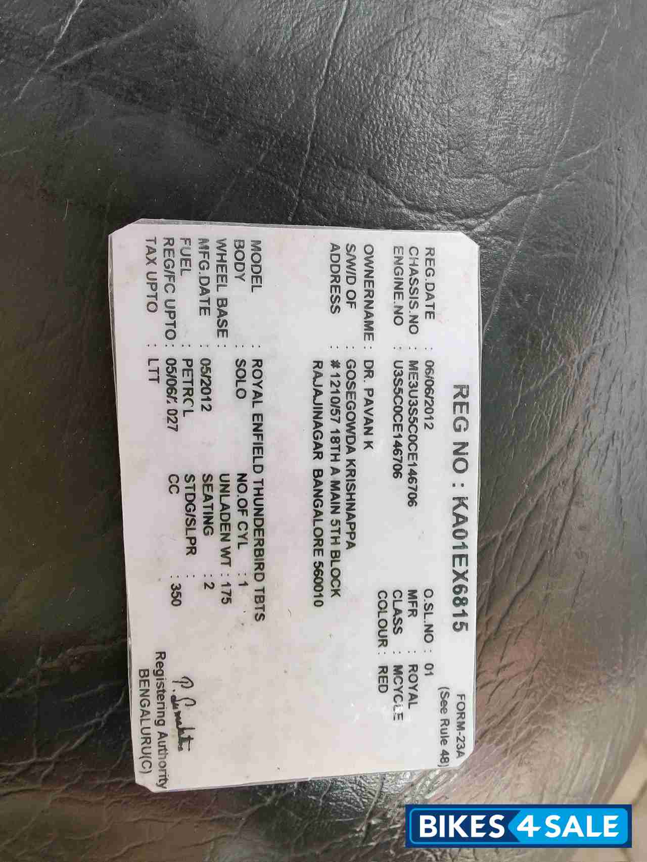 Royal Enfield Thunderbird TwinSpark 350