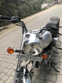 Silver Royal Enfield Bullet Electra