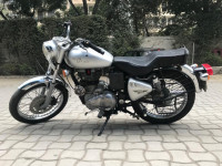 Silver Royal Enfield Bullet Electra