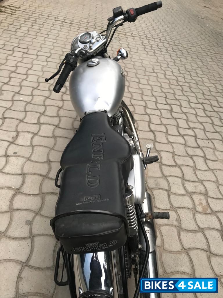 Silver Royal Enfield Bullet Electra