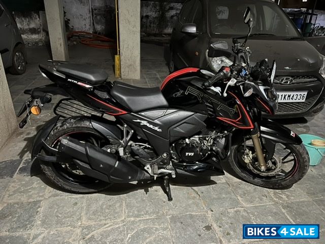 Black With Red Graphics TVS Apache RTR 200 4V ABS