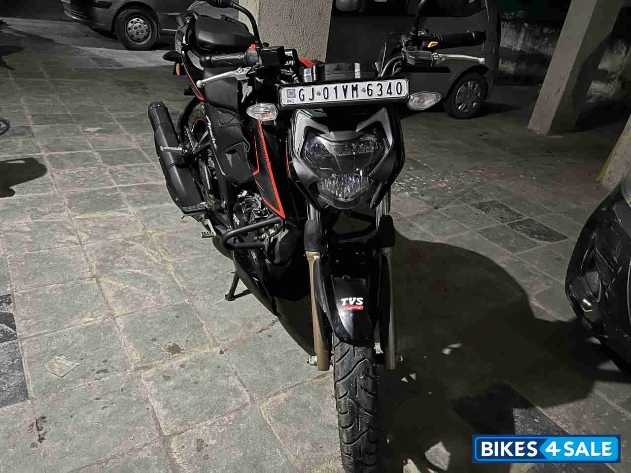 Black With Red Graphics TVS Apache RTR 200 4V ABS