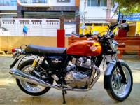 Orange Royal Enfield Interceptor 650 Twin