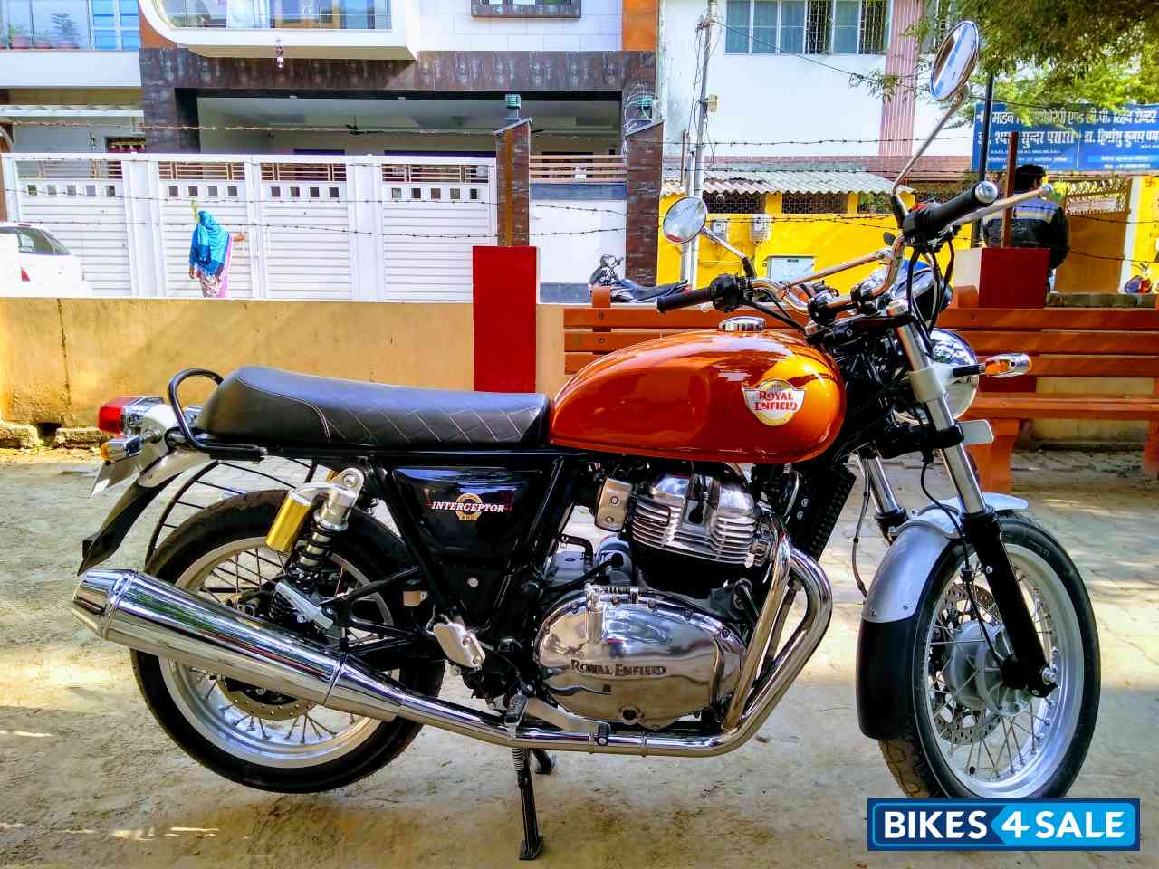 Orange Royal Enfield Interceptor 650 Twin