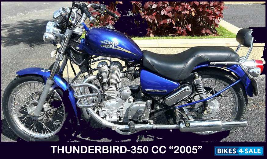 Blue Royal Enfield Thunderbird 350