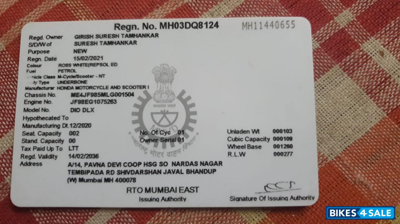 Orange & White Honda Dio Repsol Edition