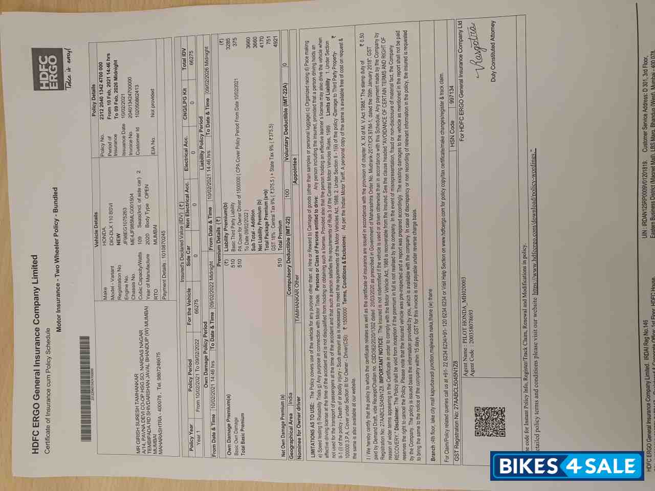 Orange & White Honda Dio Repsol Edition