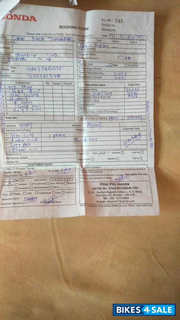 Orange & White Honda Dio Repsol Edition