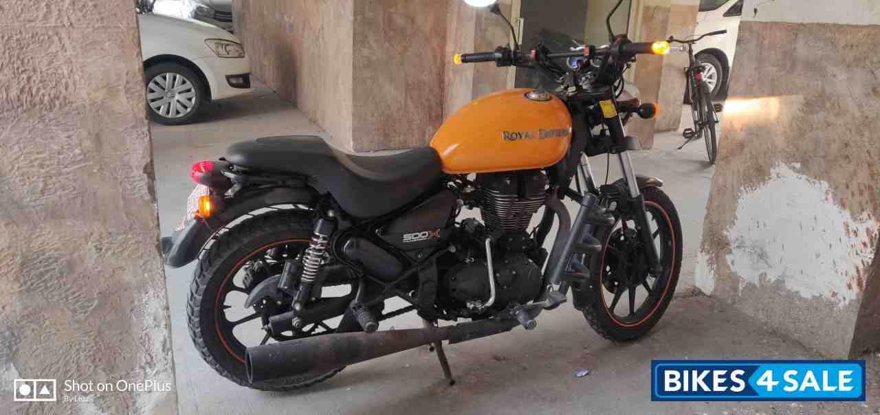Orange Royal Enfield Thunderbird X 500