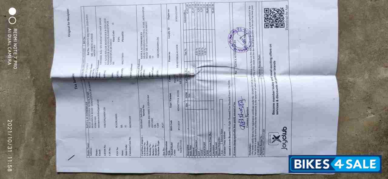 Blue Honda Activa 5G