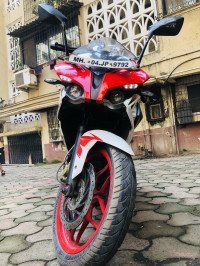 Red And White Bajaj Pulsar RS 200 ABS