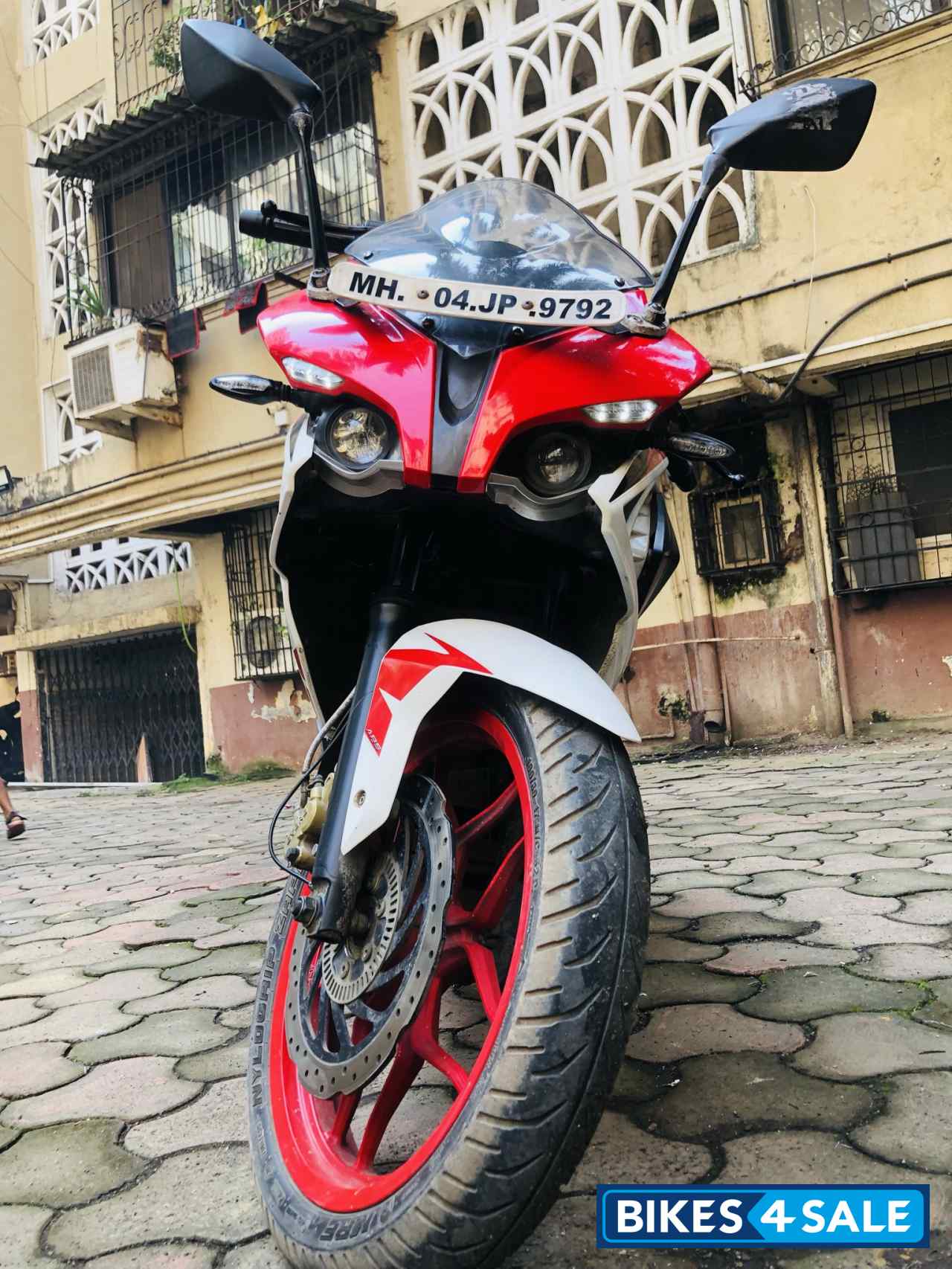 Red And White Bajaj Pulsar RS 200 ABS