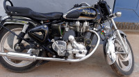 Silver Black Royal Enfield Bullet 350
