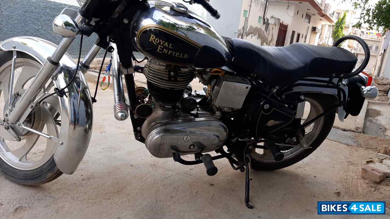 Silver Black Royal Enfield Bullet 350