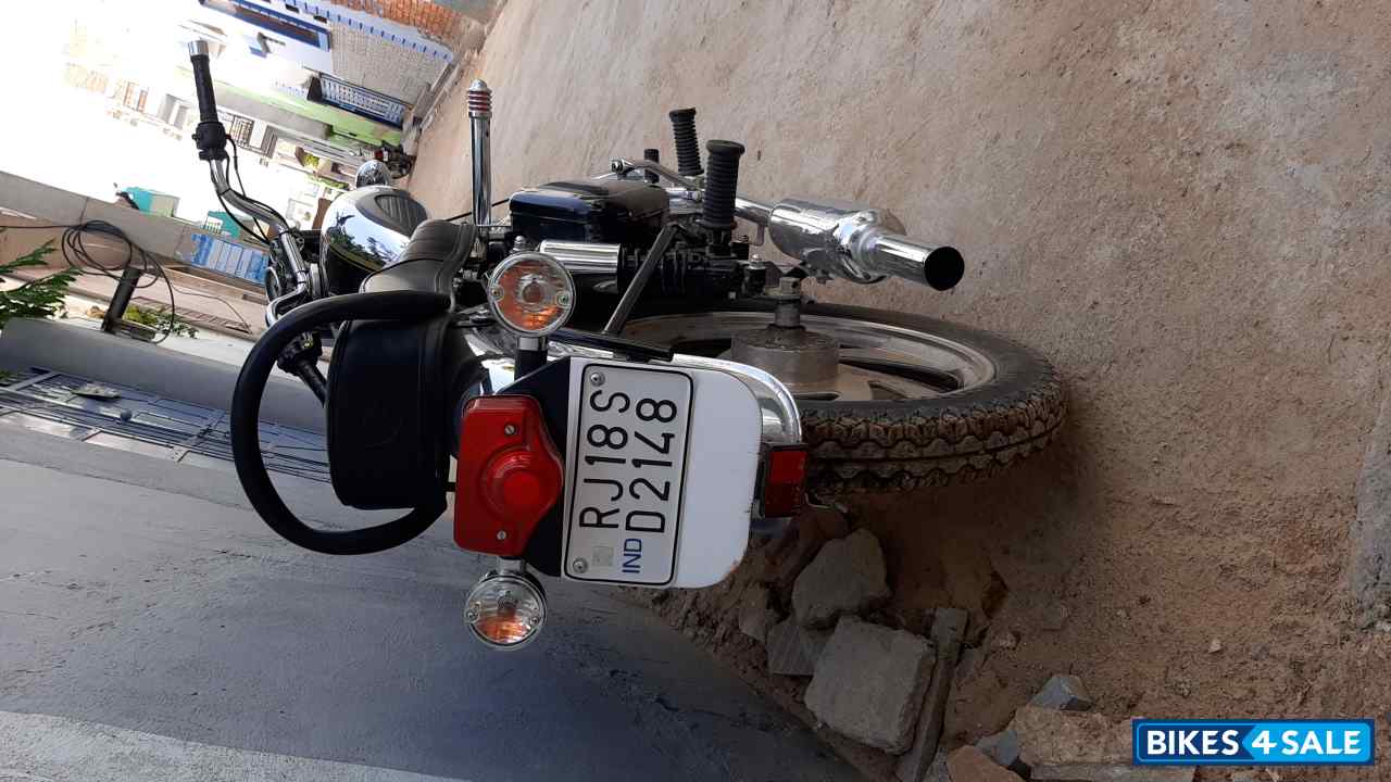Silver Black Royal Enfield Bullet 350