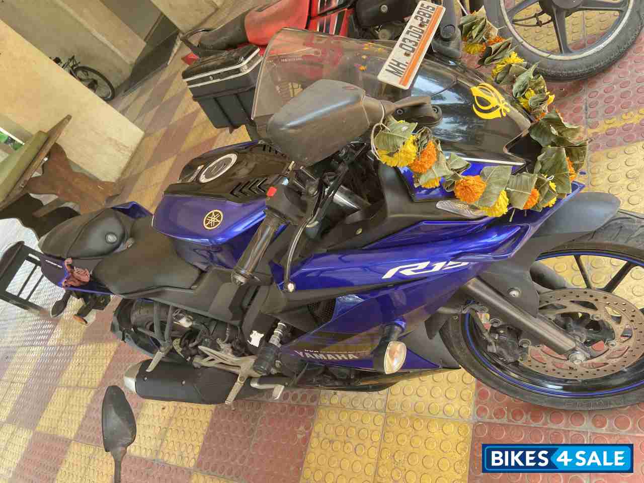 Blue Yamaha YZF R15 V3