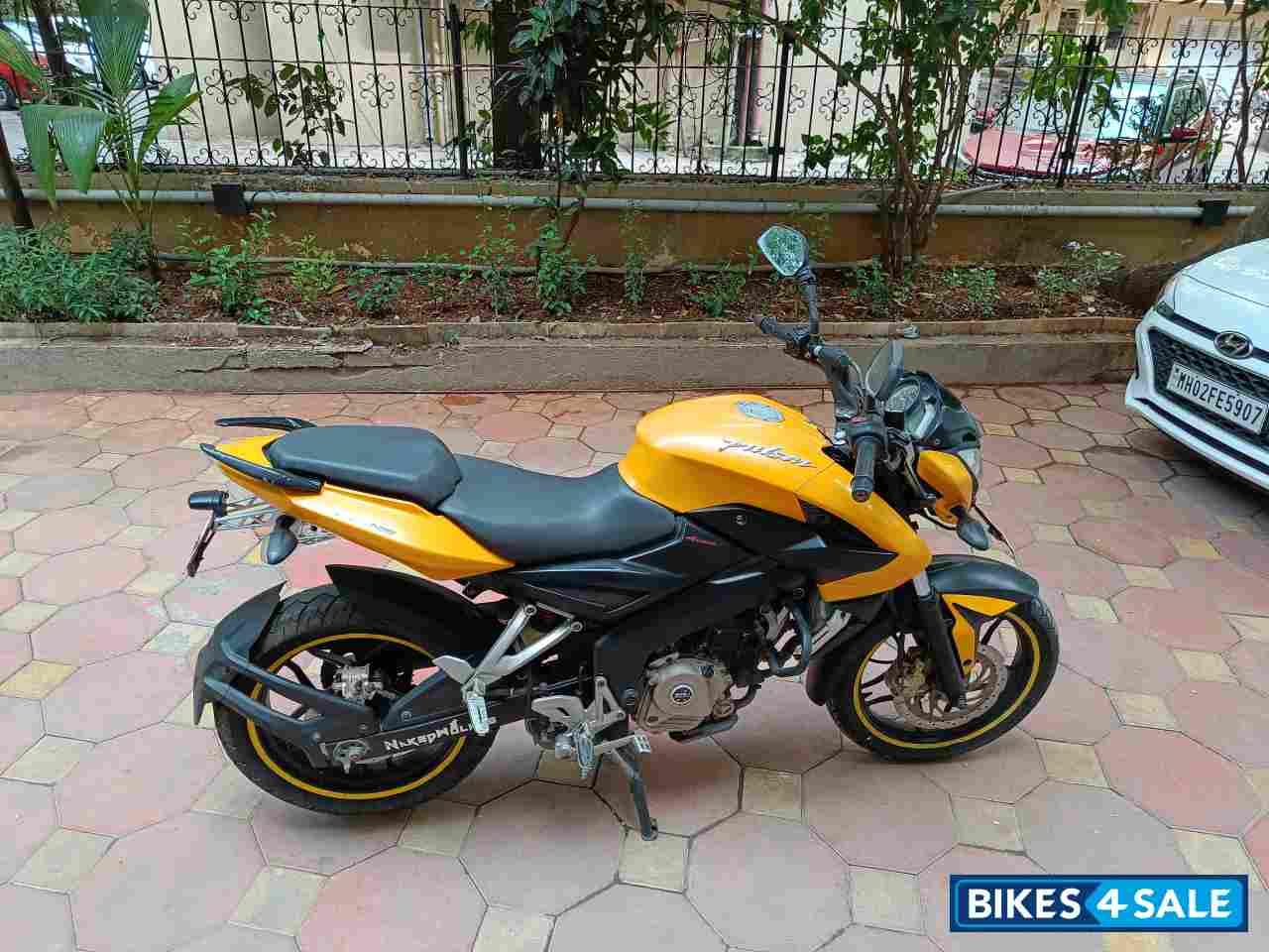 Mustard Yellow Bajaj Pulsar 200 NS