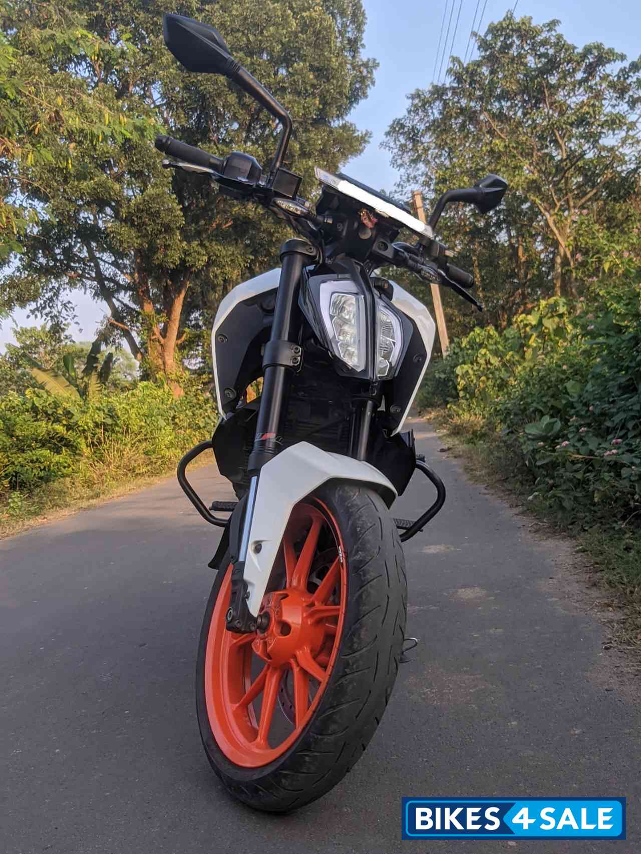 White And Orange KTM Duke 390