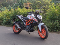 White And Orange KTM Duke 390