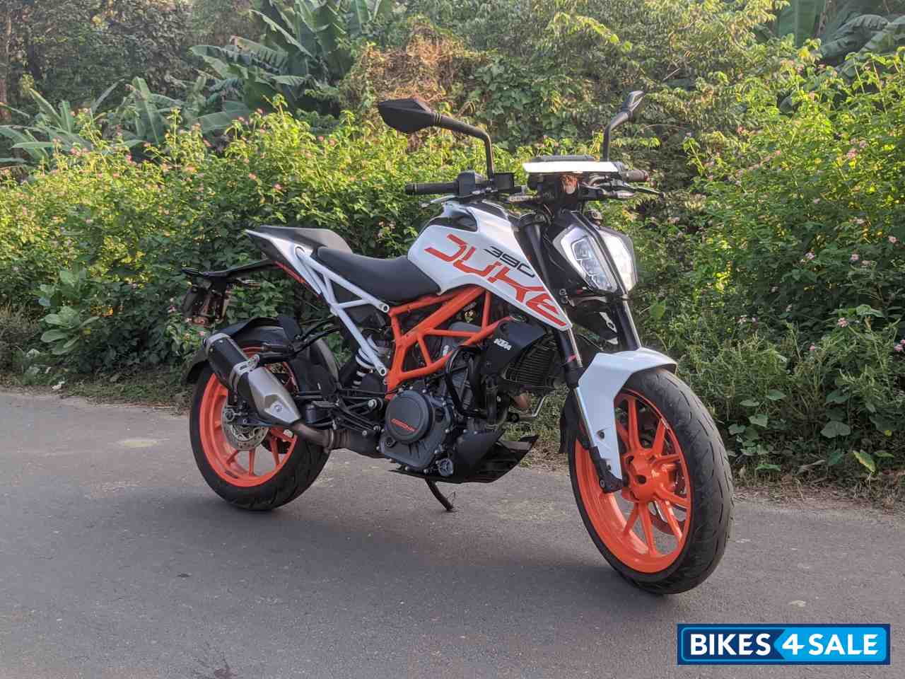 White And Orange KTM Duke 390