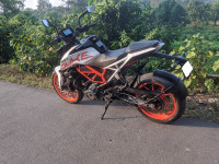 White And Orange KTM Duke 390