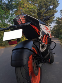 White And Orange KTM Duke 390