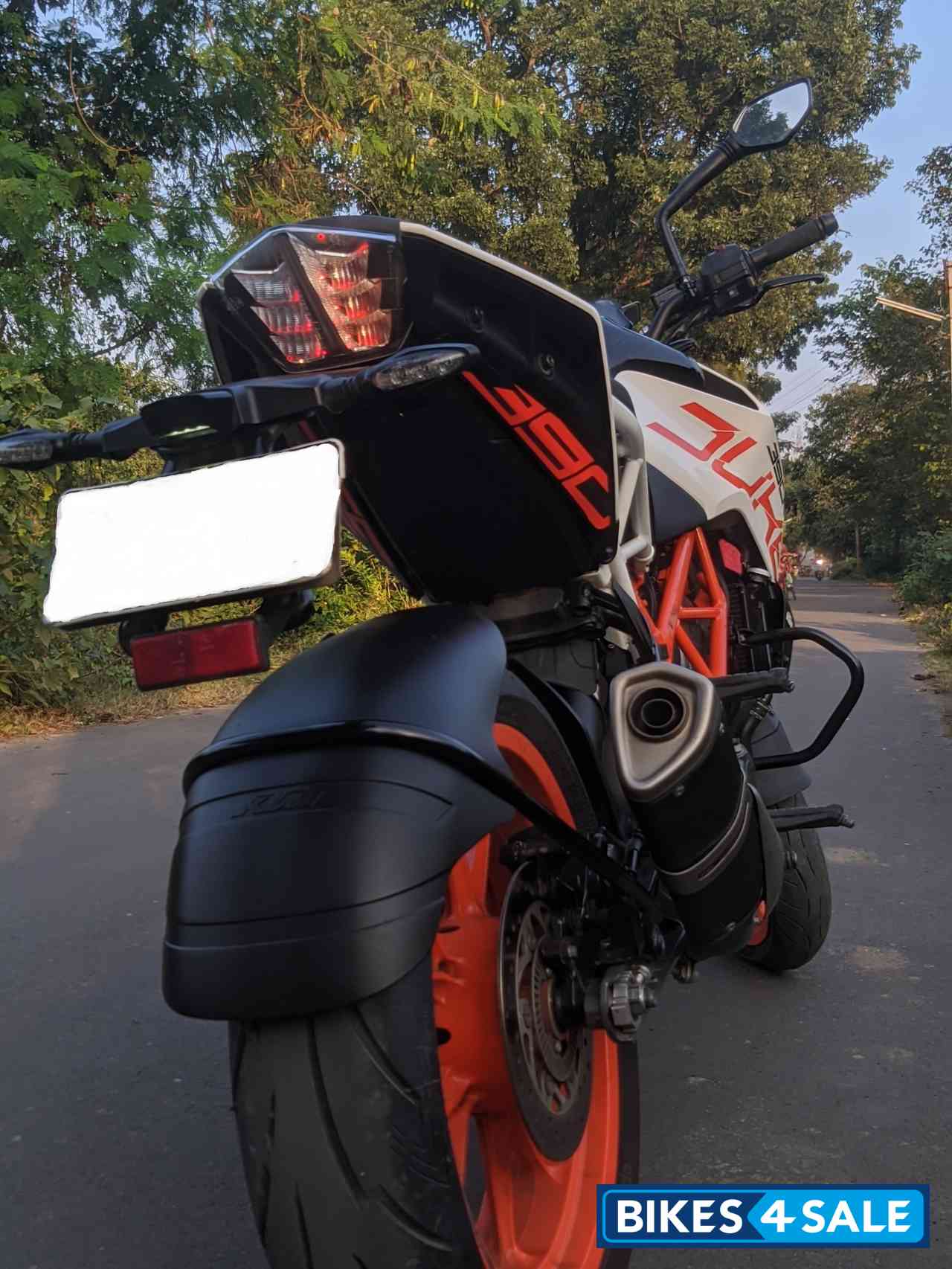 White And Orange KTM Duke 390