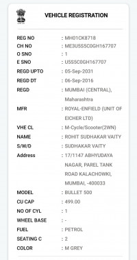 Marsh Grey Royal Enfield Bullet Standard 500