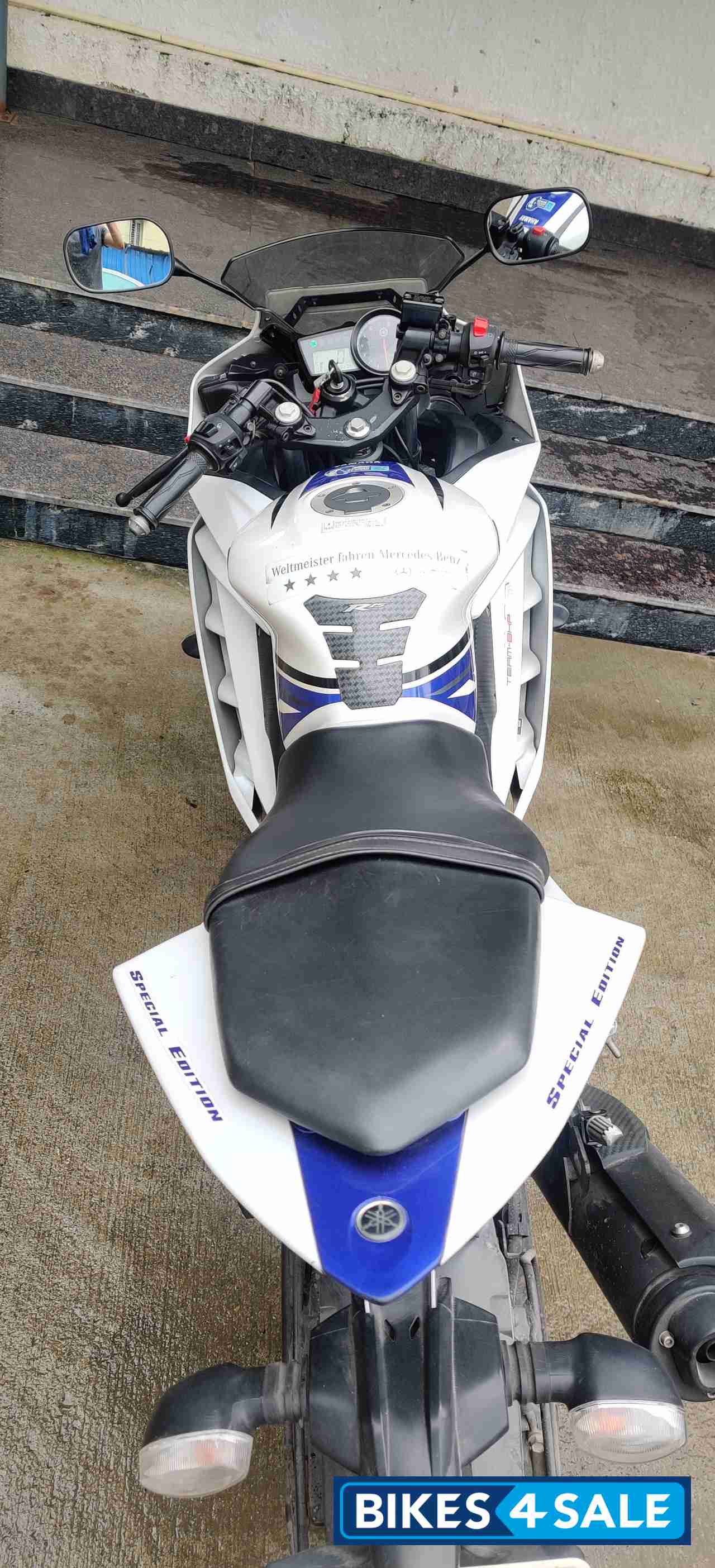 White And Blue Yamaha YZF R15 V2