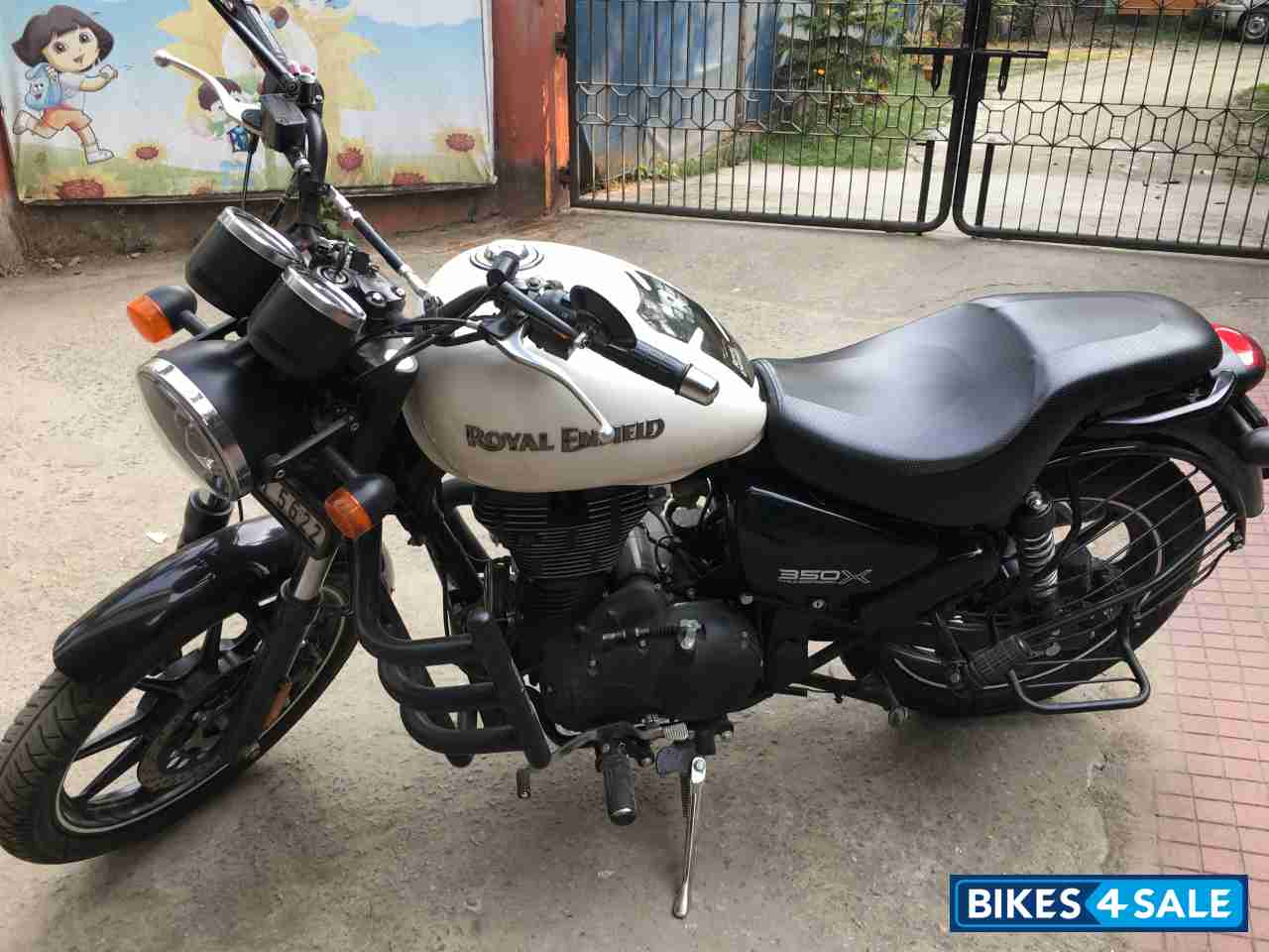 Whimsical White And Black Royal Enfield Thunderbird X 350