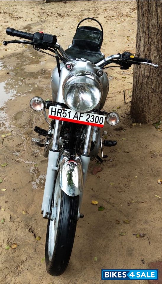 Silver Royal Enfield Bullet 350 ES