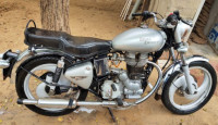 Silver Royal Enfield Bullet 350 ES
