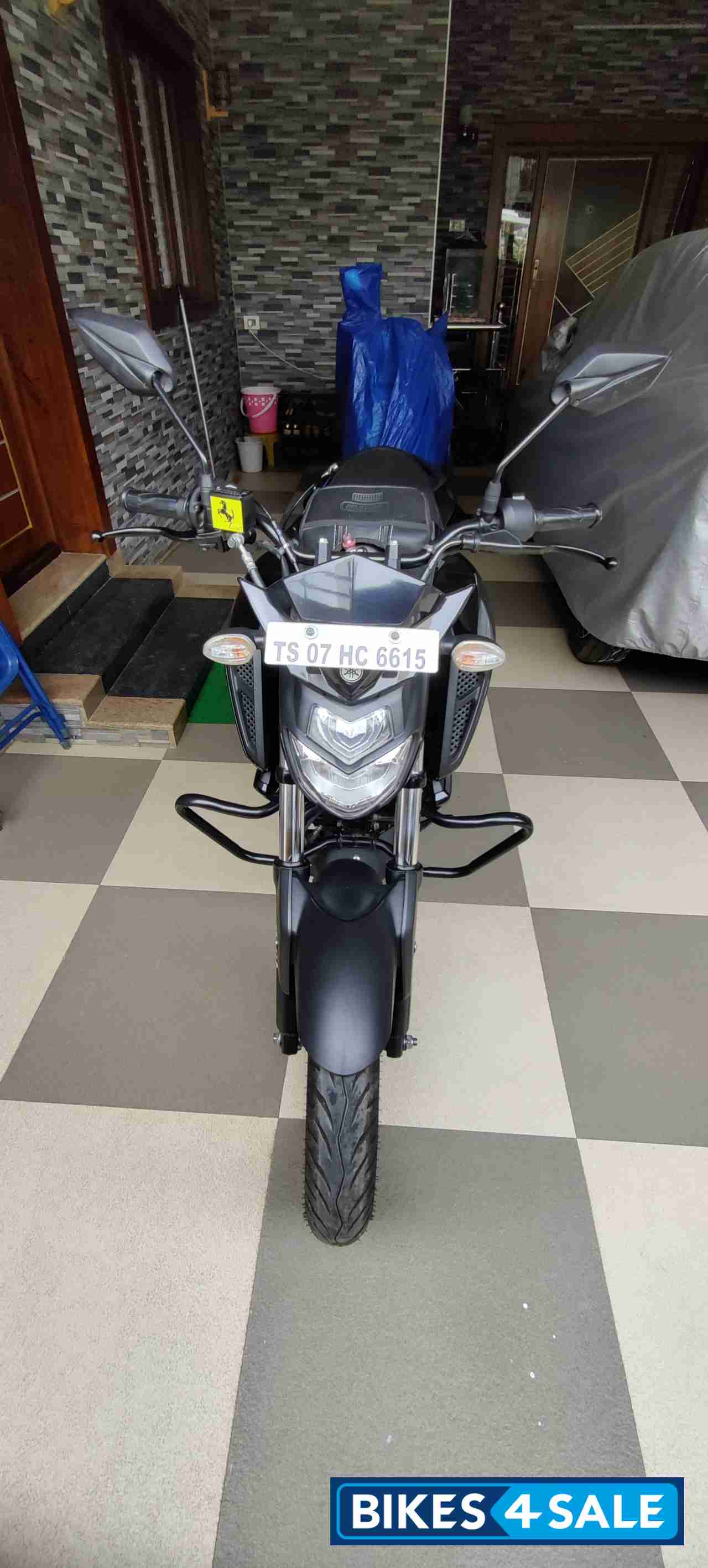 Black Yamaha FZ-S FI V3 BS6