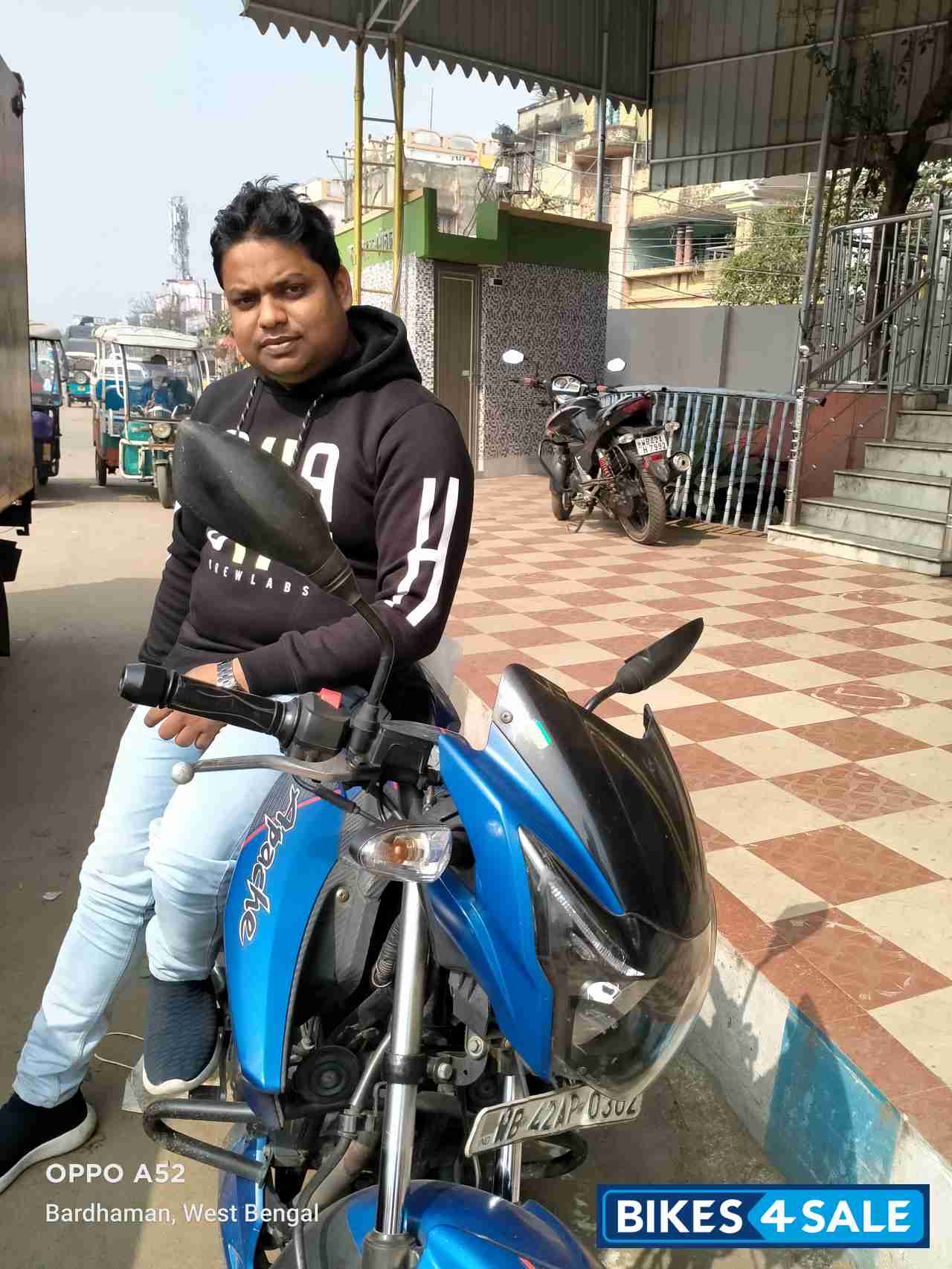 Matte Blue TVS Apache RTR 160