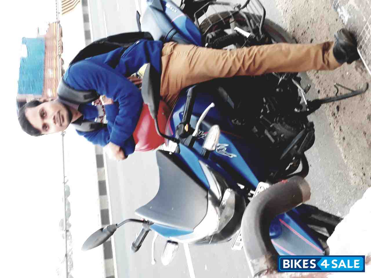 Matte Blue TVS Apache RTR 160