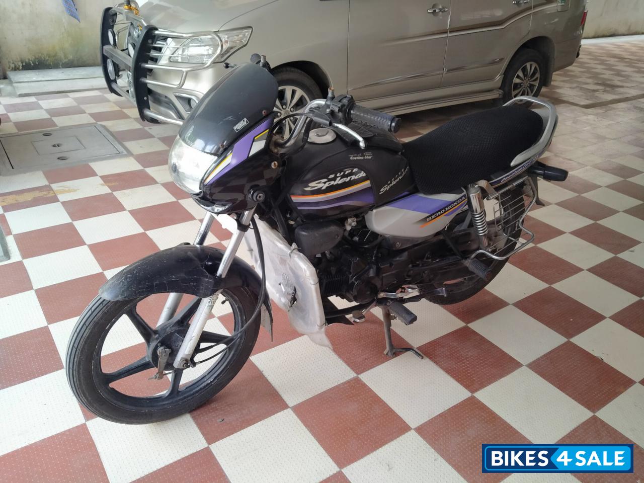 Grey With Blue Hero Super Splendor