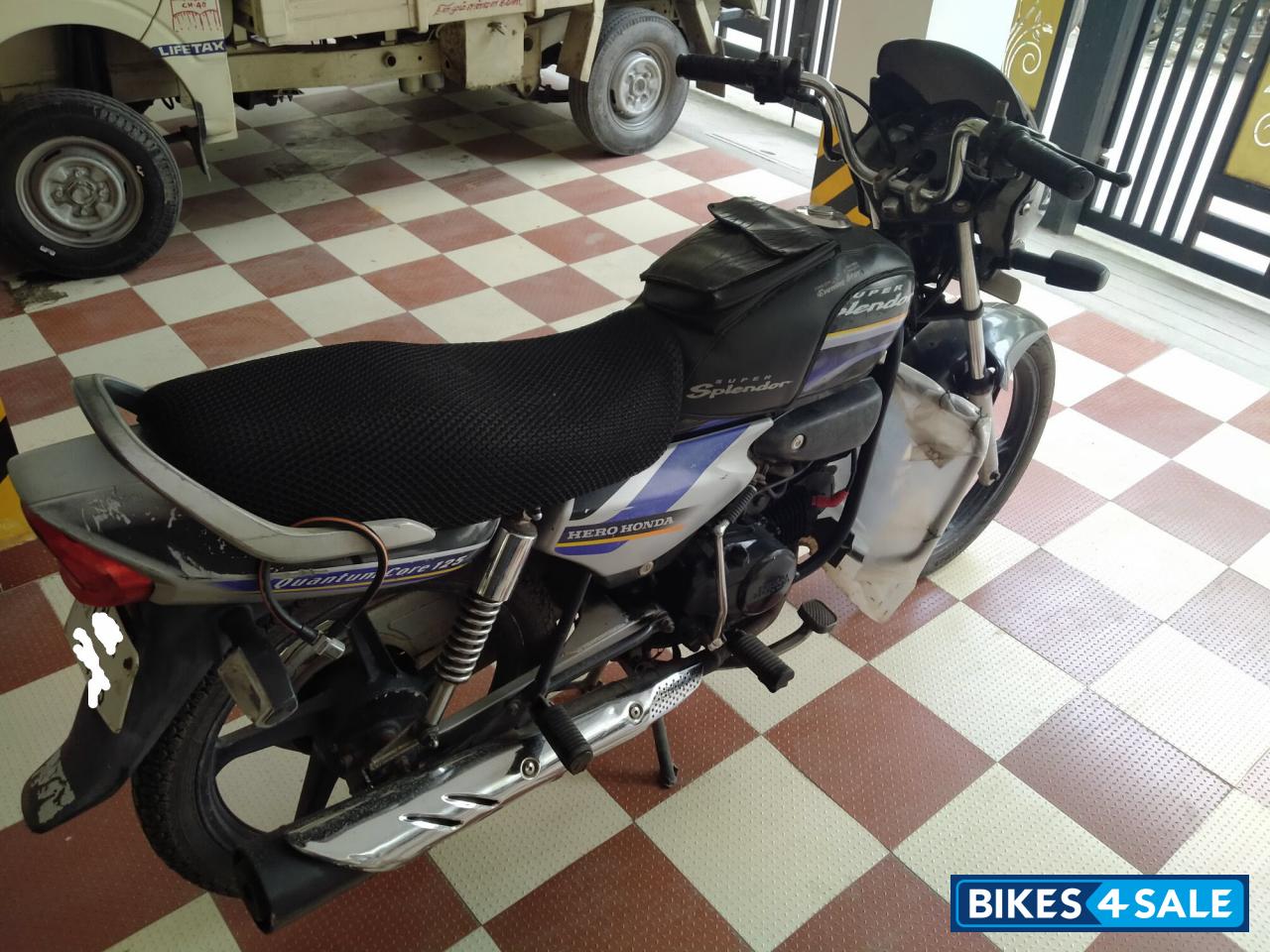 Grey With Blue Hero Super Splendor