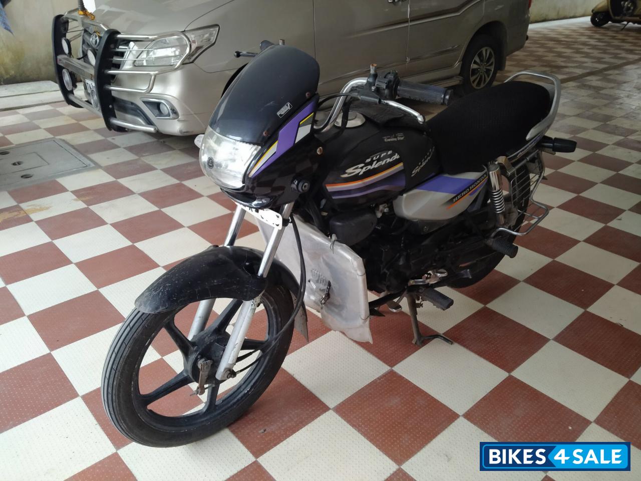 Grey With Blue Hero Super Splendor