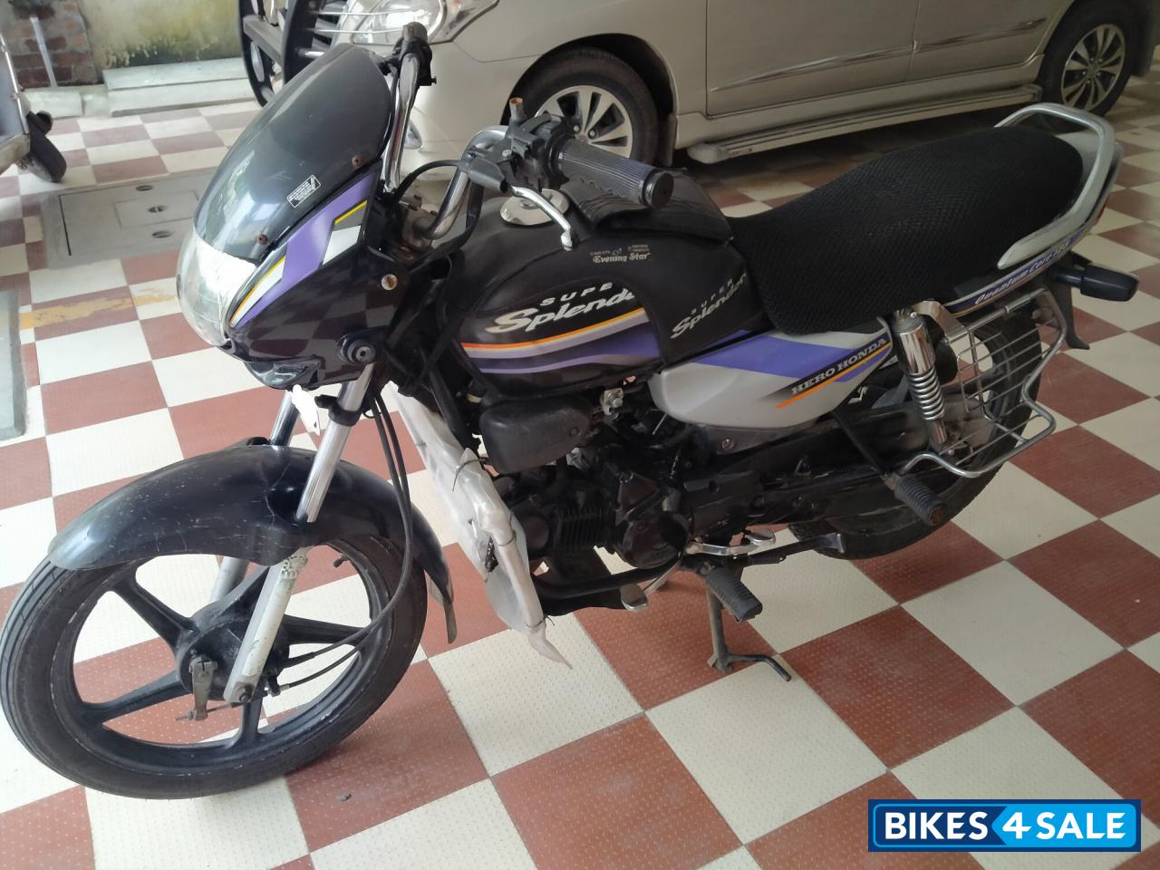 Grey With Blue Hero Super Splendor