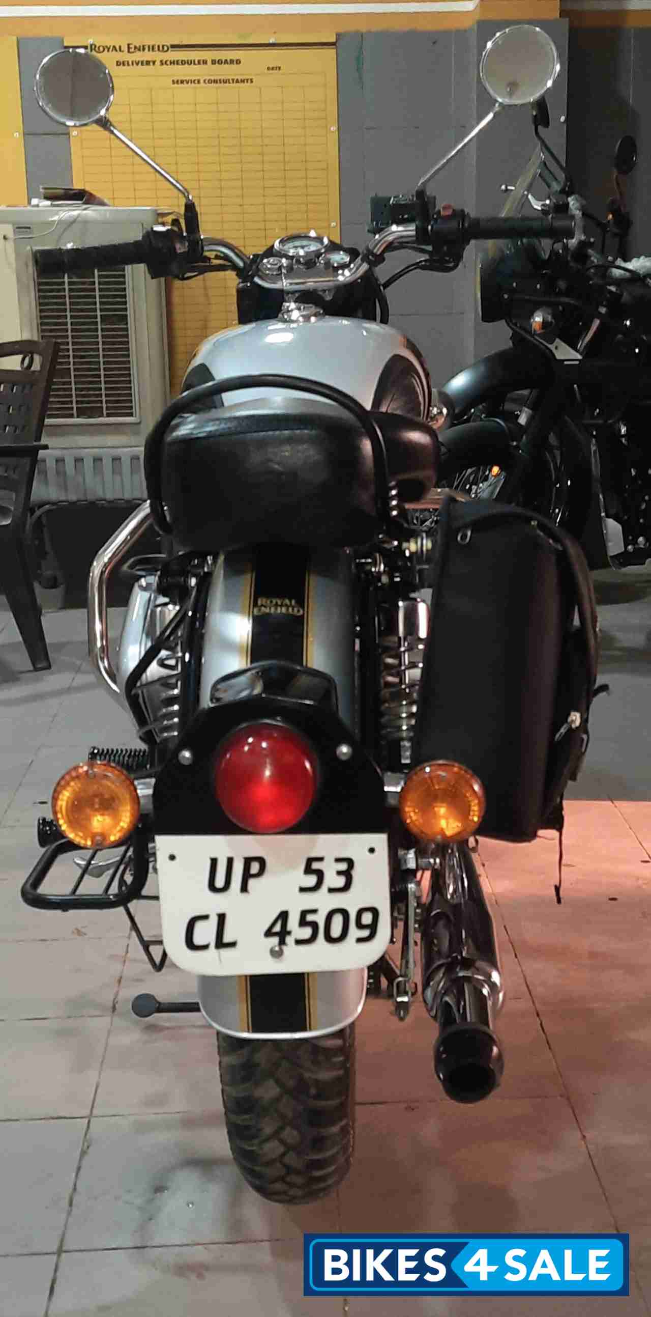 Silver Royal Enfield Classic 500