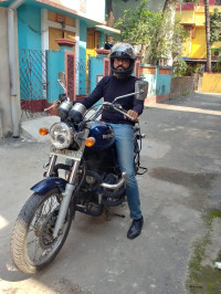 Blue Royal Enfield Thunderbird 500