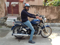 Blue Royal Enfield Thunderbird 500