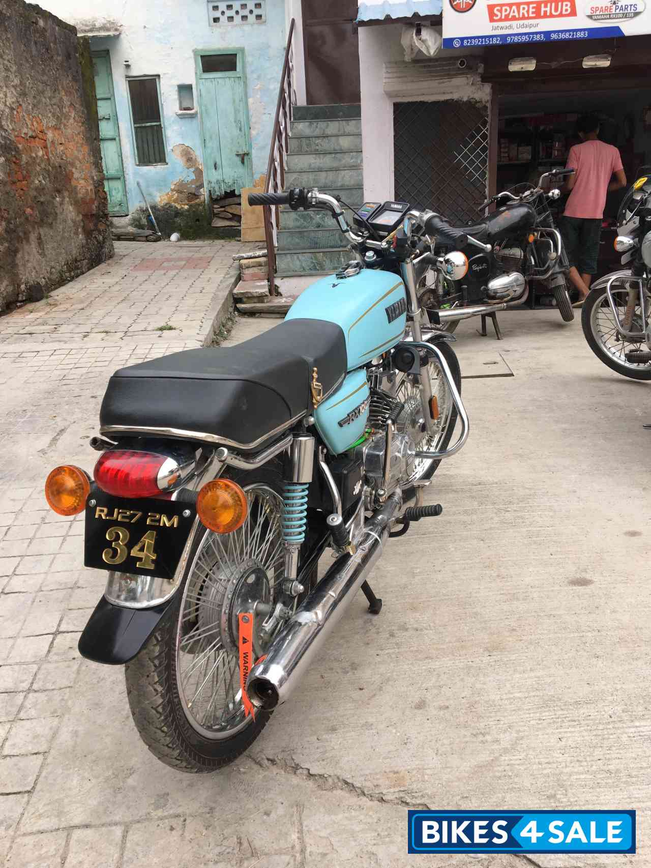 Skyblue Yamaha RX 100